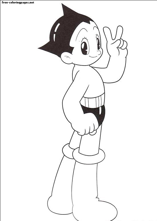 Pagini de colorat Astro Boy