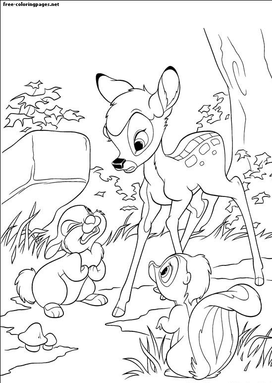 Забарвлення сторінки Bambi 2