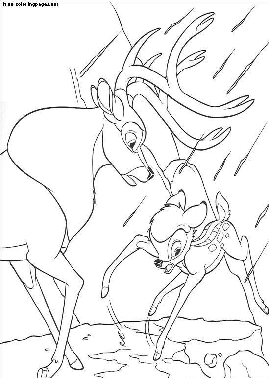 Plan de colorat Bambi 2
