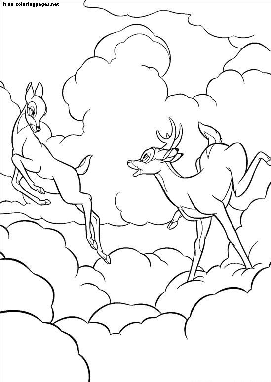 Página para colorear de Bambi