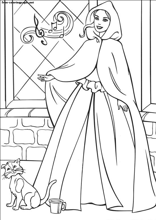 Barbie as the Princess and the Pauper coloring picture
