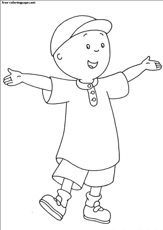 Caillou रंग पेज