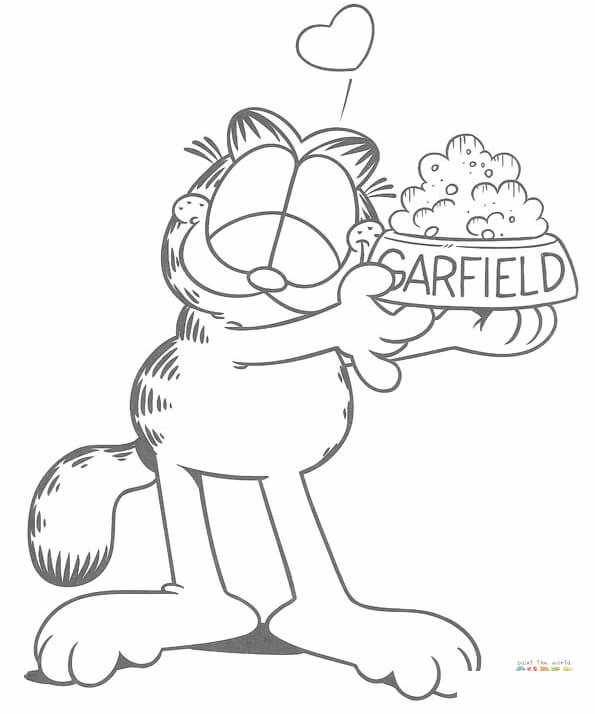 Garfield houdt van eten