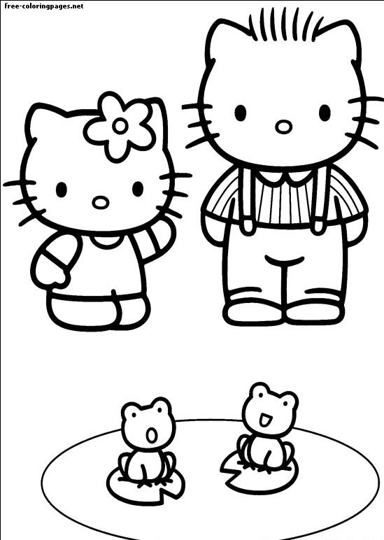 Coloriage de Hello Kitty pour Colorier