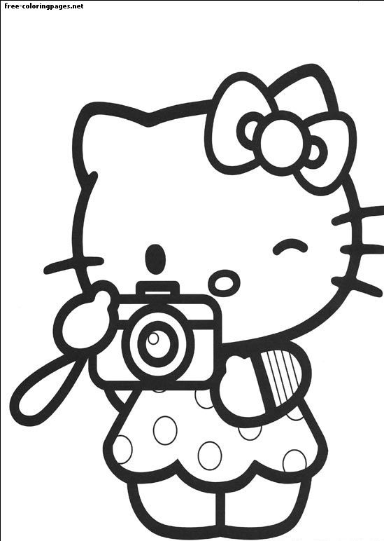 Coloriage de Hello Kitty pour Colorier