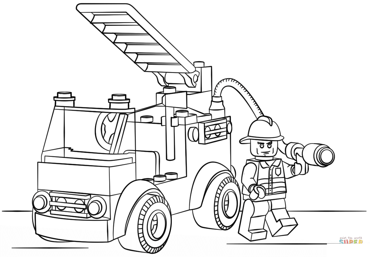Lego hasičské auto