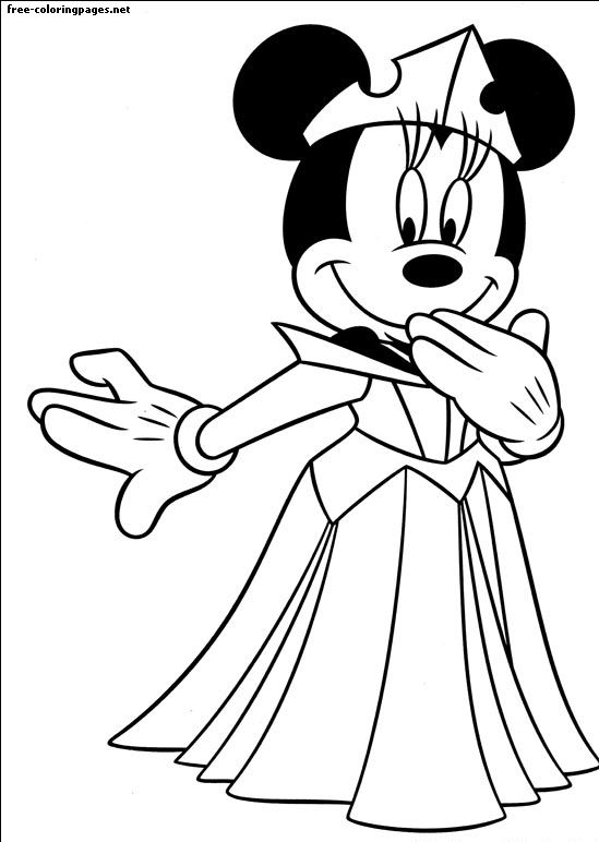 Minnie Mouse dažymo puslapis