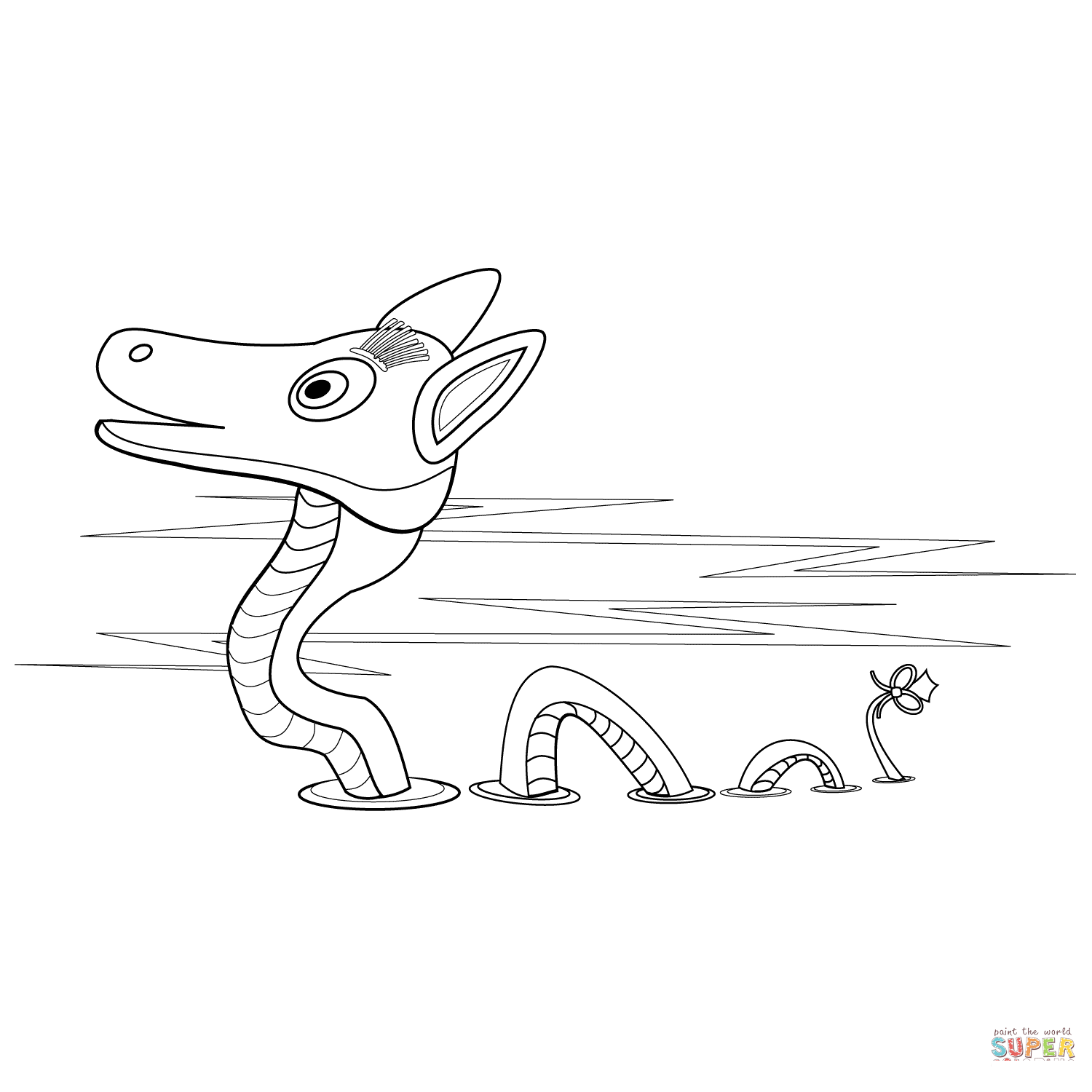 Kreslený Loch Ness netvor