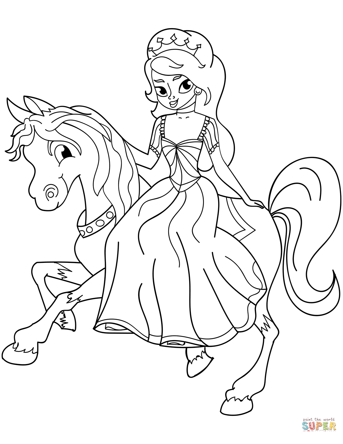 Prinsessa ratsastava hevonen