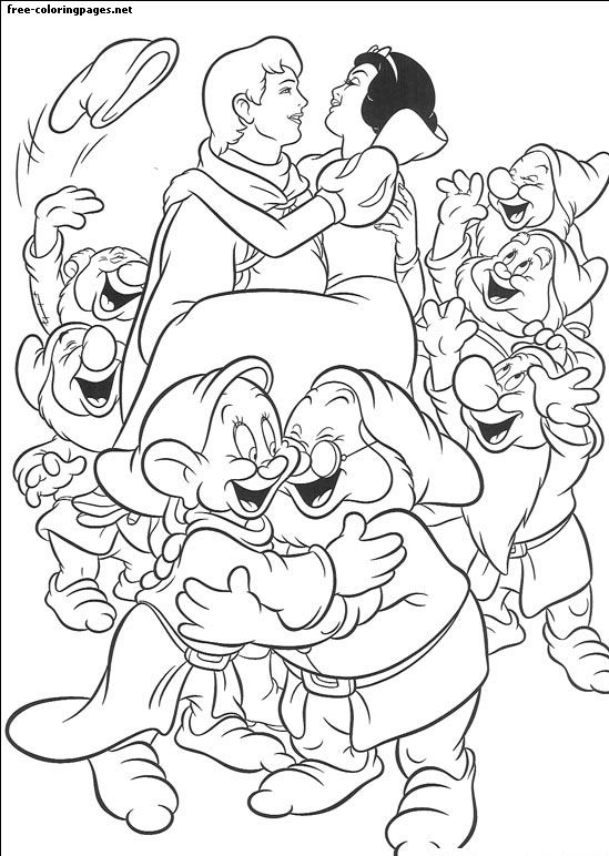 Coloriage - Blanche-Neige