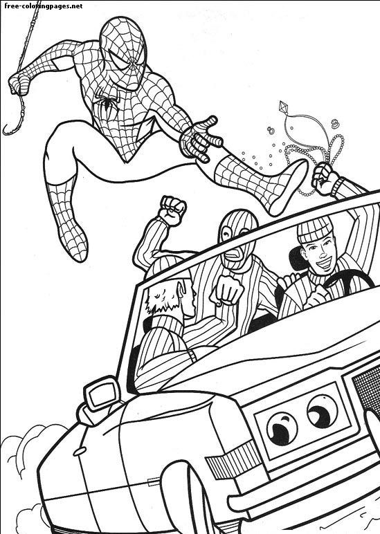 Spiderman dažymo puslapis