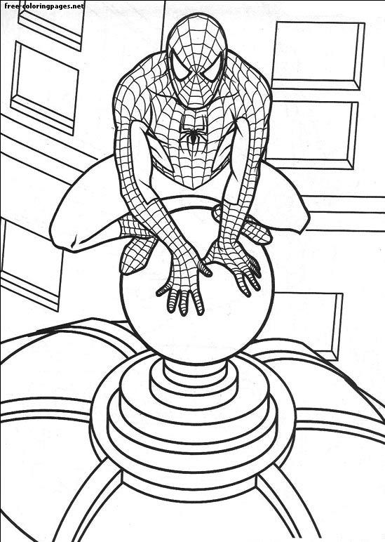 Spiderman dažymo puslapis