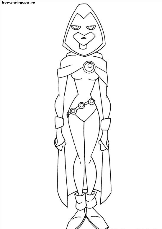 Teen Titans väritys sivu