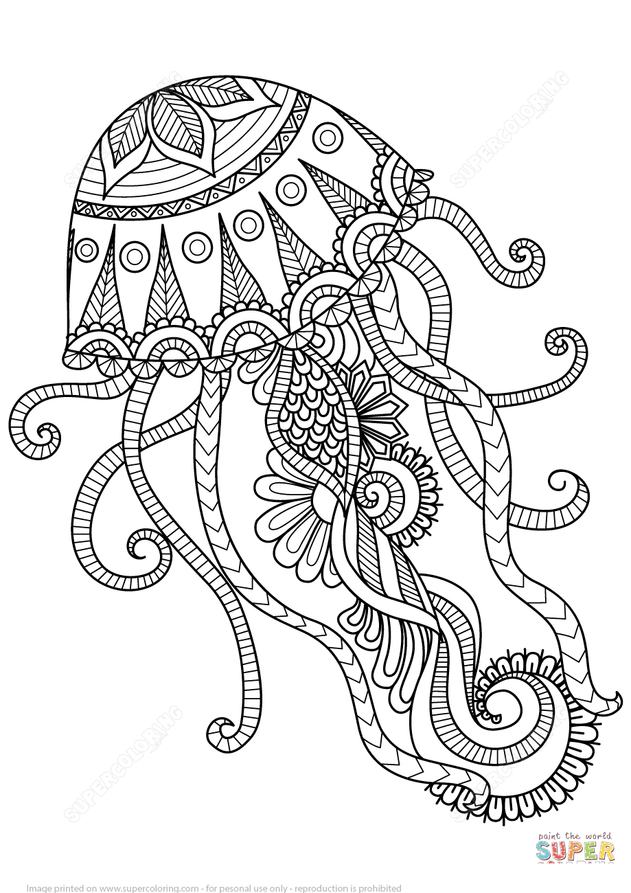 Zentangle de medusas