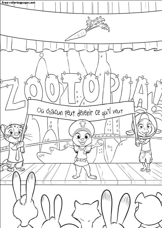 Coloriage - Zootopie